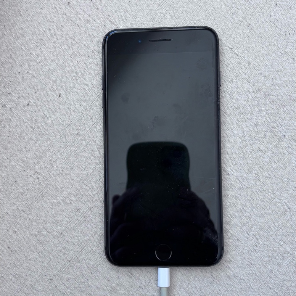 Apple iPhone with Black Front and Back